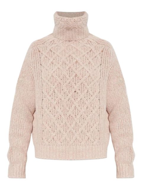 Moncler cable-knit sweater - Pink - zdjęcie produktu nr 1