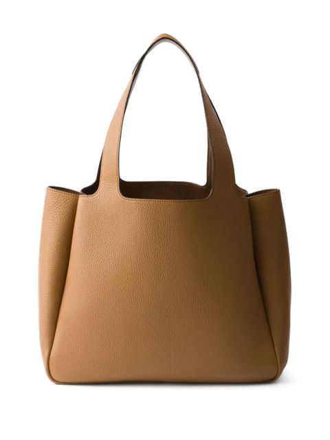 Prada medium leather tote bag - Brown - zdjęcie produktu nr 2