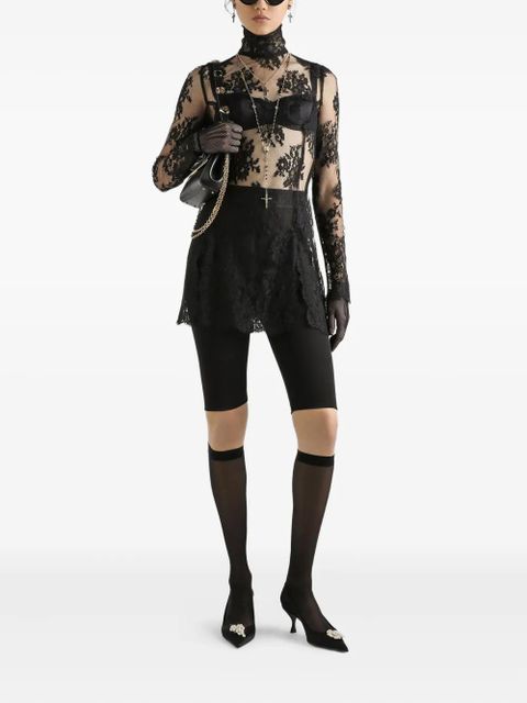 Dolce & Gabbana lace high-neck mini dress - Black - zdjęcie produktu nr 2