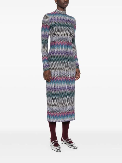 Missoni zigzag-woven midi dress - Blue - zdjęcie produktu nr 2