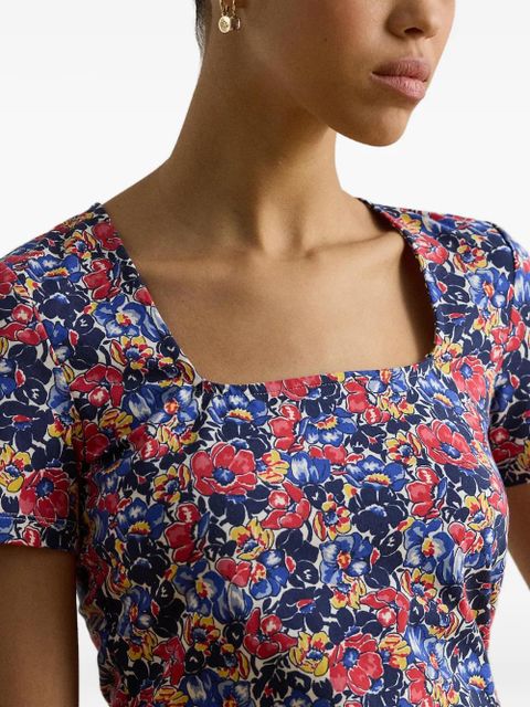 Lauren Ralph Lauren floral-print square-neck sweater - Blue - zdjęcie produktu nr 2