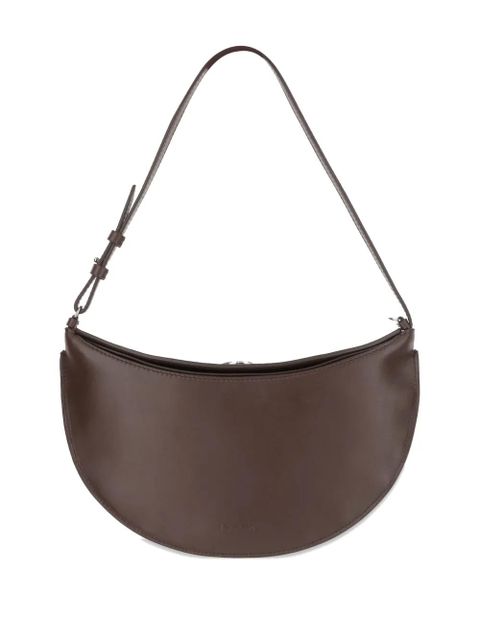 Jacquemus small Oval embossed-logo shoulder bag - Brown