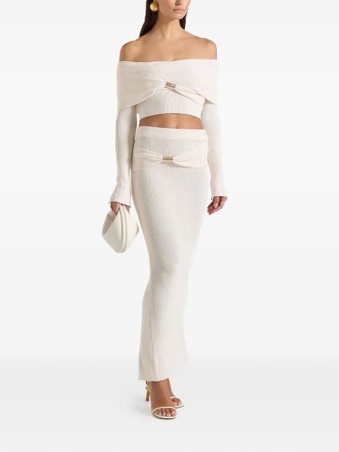 Manière De Voir Shana asymmetric overlay top - Neutrals - zdjęcie produktu nr 2