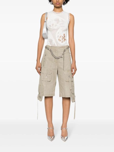 Blumarine lace-trim tank top - White