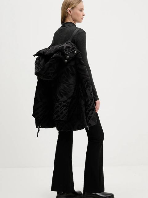 Desigual kurtka CADERA FLOCK kolor czarny zimowa 25WWEW23