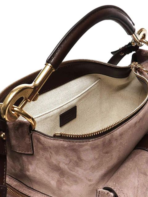 Chloé suede buckle cross-body bag - Neutrals