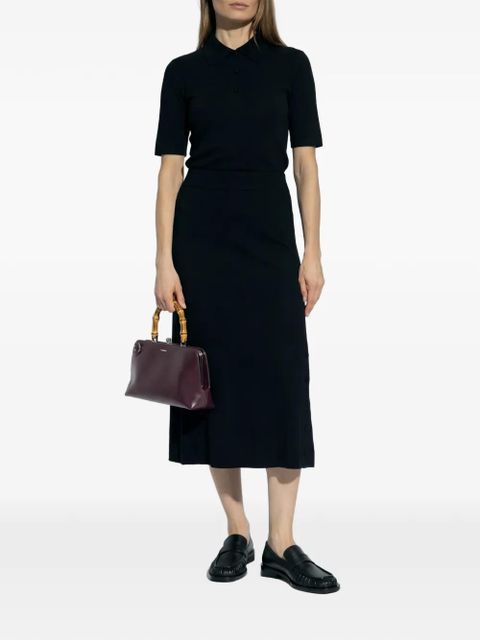 Jil Sander buttoned polo top - Black - zdjęcie produktu nr 2