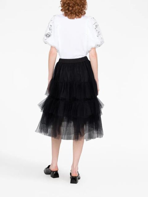 Simone Rocha sequin-embellished cotton T-shirt - White