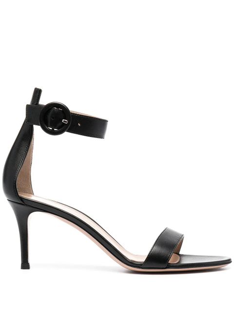 Gianvito Rossi Portofino 70mm leather sandals - Black - zdjęcie produktu nr 1