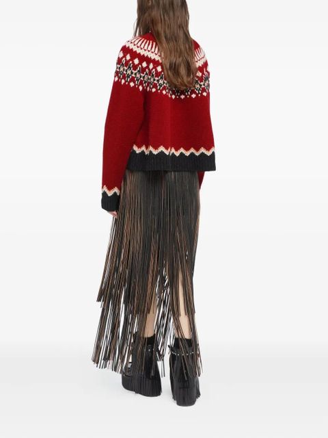 Alanui Sweet Winter turtleneck sweater - Red