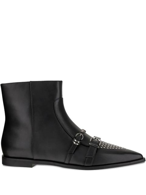 PINKO buckle-detail pointed-toe boots - Black - zdjęcie produktu nr 1