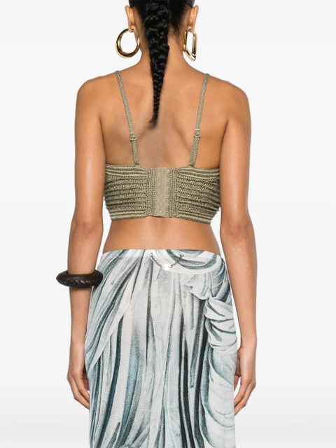 Cult Gaia Viviana crochet bustier - Green