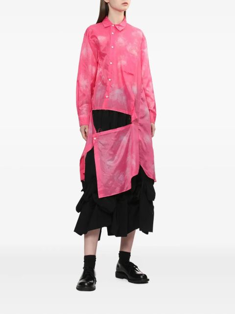 Comme Des Garçons asymmetric panel shirt - Pink - zdjęcie produktu nr 2