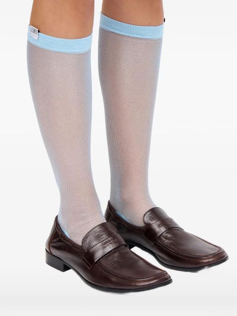 MM6 Maison Margiela ribbed-cuffs socks - Blue