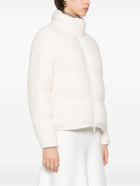 Moncler knitted puffer jacket - Neutrals