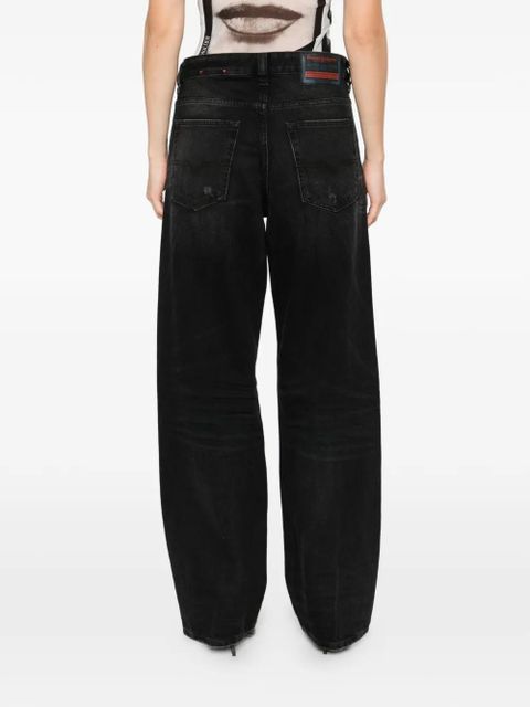 Diesel 2001 D-Macro belt-loop distressed jeans - Black