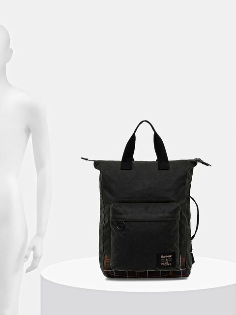 Barbour plecak Field Wax kolor zielony duży gładki UBA0714