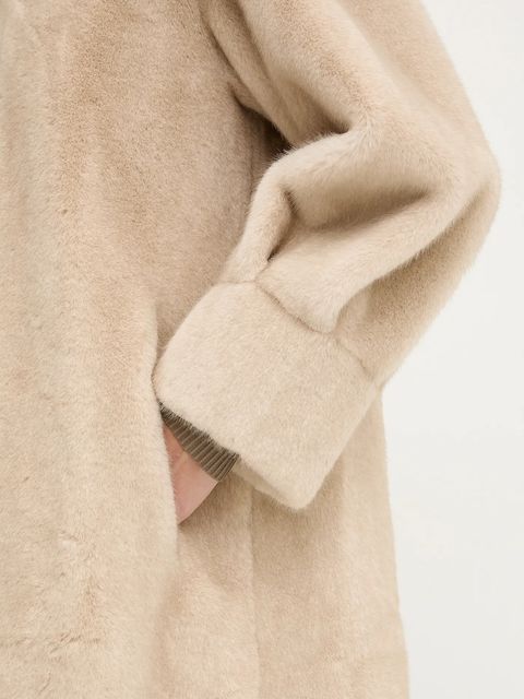 Luisa Spagnoli płaszcz kolor beżowy 542439