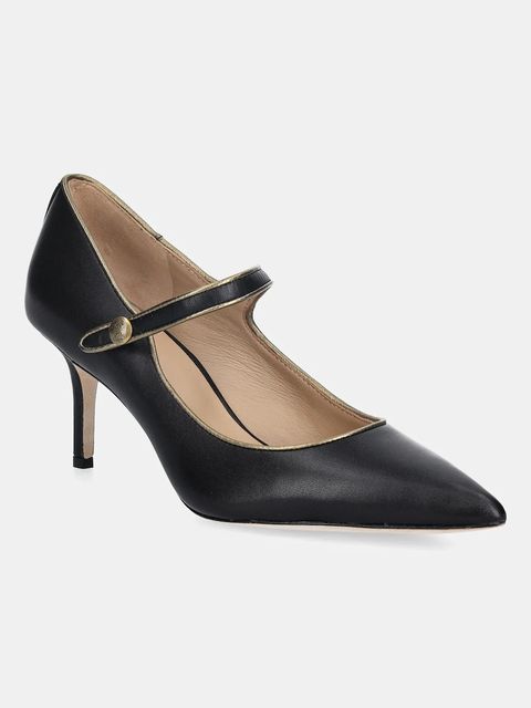 Lauren Ralph Lauren szpilki skórzane Lanette Mj2 kolor czarny 802980112001 - zdjęcie produktu nr 1