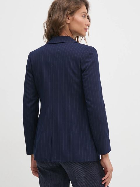 United Colors of Benetton marynarka kolor granatowy jednorzędowa wzorzysta 2KHSDW02H