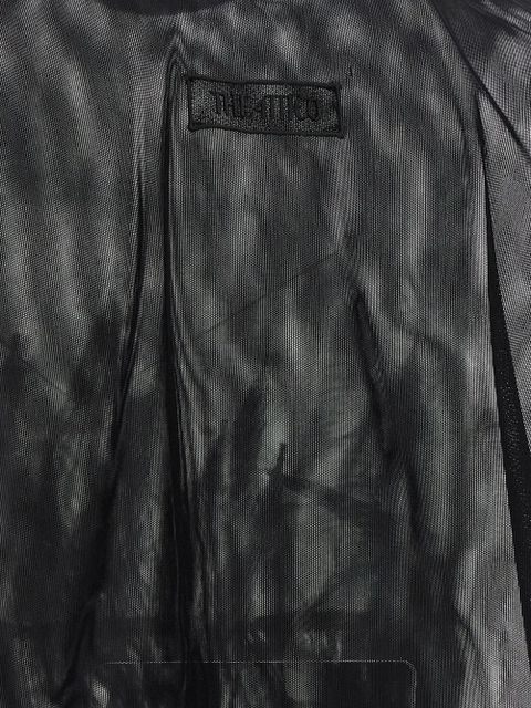 The Attico feather-skirt mini dress - Black