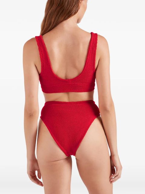 Hunza G Angel textured-finish bikini set