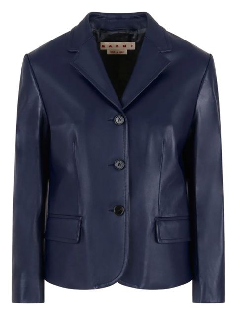 Marni leather blazer - Blue - zdjęcie produktu nr 1