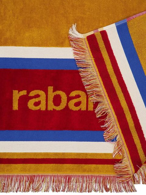 Rabanne striped beach towel - Orange
