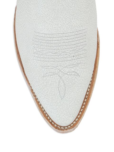 Comme Des Garçons cracked cowboy boots - White