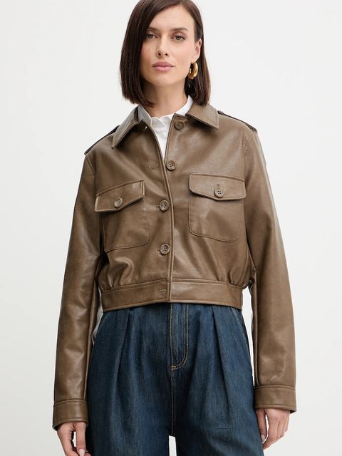 Guess kurtka DORA kolor brązowy przejściowa W5YL35 WHGW0 - zdjęcie produktu nr 1