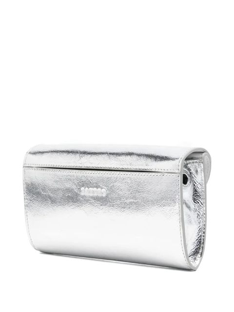 SANDRO small turn-lock chain-strap cross body bag - Silver
