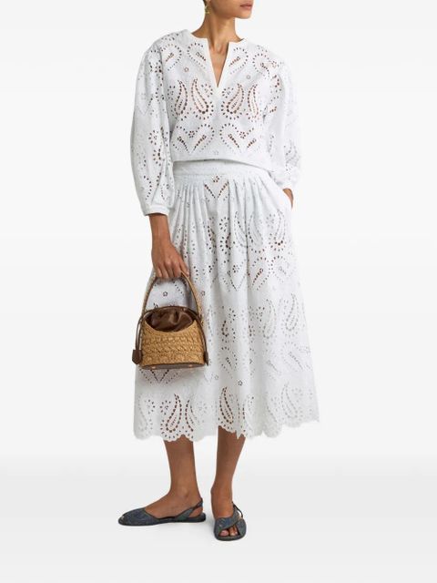 ETRO broderie-anglaise top - White - zdjęcie produktu nr 2