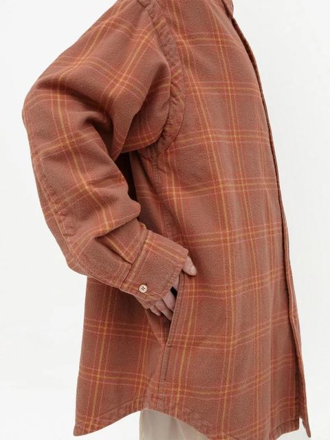 Maison Margiela checked cotton shirt - Orange