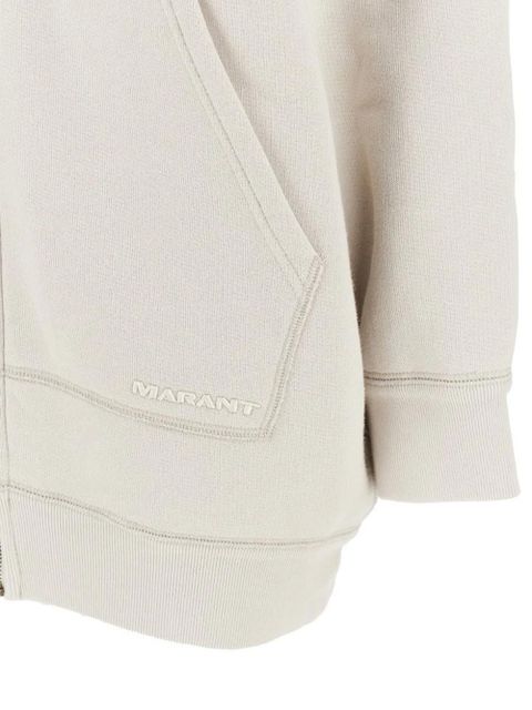 MARANT ÉTOILE zip-up hooded sweatshirt - Neutrals - zdjęcie produktu nr 2