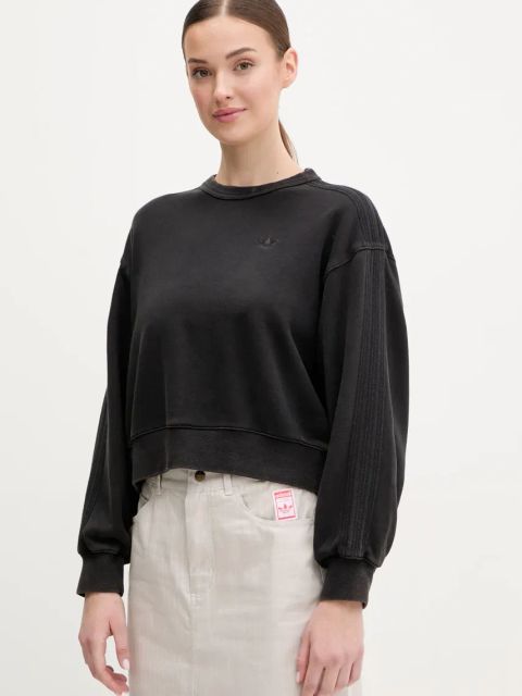 adidas Originals bluza bawełniana Essential damska kolor czarny gładka JP2515