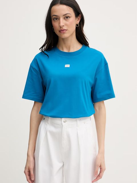 HUGO T-shirt oversize damski z modalem SIGNATURE_TSHIRT - zdjęcie produktu nr 1