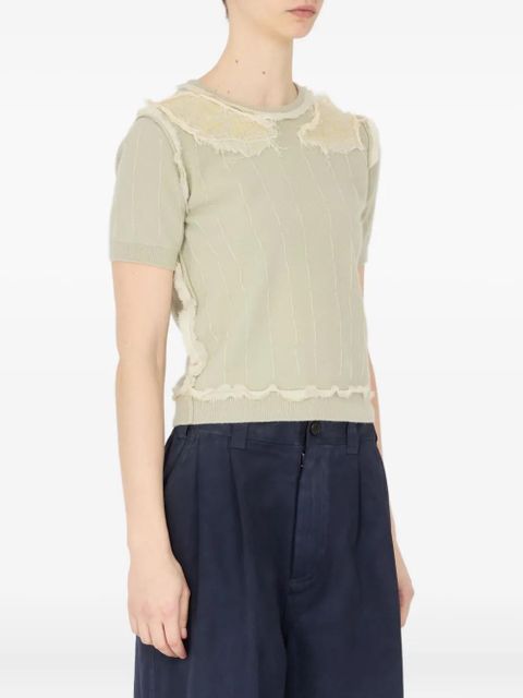 Maison Margiela frayed-edge top - Neutrals