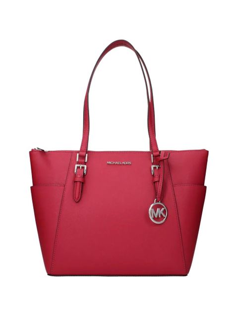 Michael Kors large Charlotte logo-plaque leather tote bag - Pink - zdjęcie produktu nr 1