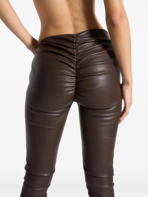 Manière De Voir Clara asymmetric-waistband leggings - Brown