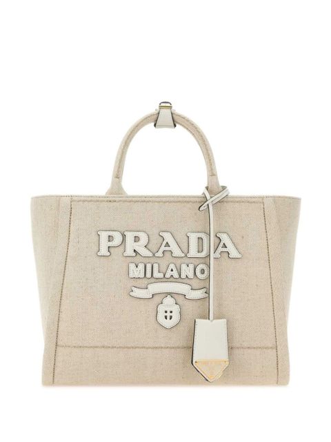 Prada large canvas tote bag - Neutrals - zdjęcie produktu nr 1