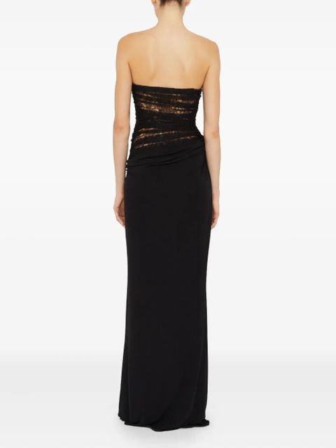 Christopher Esber Salacia lace-panelled maxi gown - Black