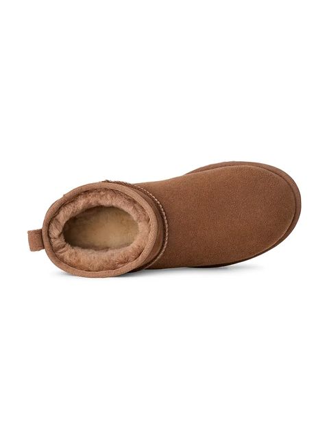 UGG śniegowce zamszowe Classic Ultra Mini kolor brązowy 1116109.RYK
