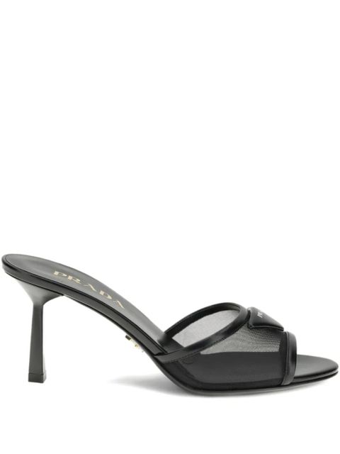 Prada mesh heeled sandals - Black - zdjęcie produktu nr 1