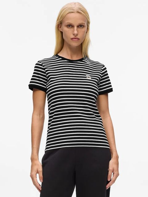 Karl Lagerfeld t-shirt IKON damski kolor czarny A4W17060 - zdjęcie produktu nr 1