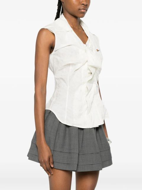 Vivienne Westwood Drunken draped sleeveless top - Neutrals