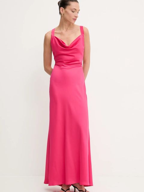 Answear.LAB sukienka kolor różowy maxi rozkloszowana - zdjęcie produktu nr 1