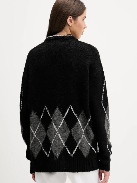 Tommy Jeans sweter z domieszką alpaki damski kolor czarny DW0DW22559 - zdjęcie produktu nr 2