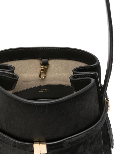 TOTEME leather bucket bag - Black