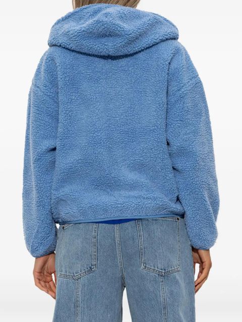 American Vintage Hoktown hooded teddy jacket - Blue