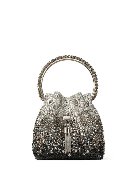 Jimmy Choo Bon Bon crystal-embellished shoulder bag - Black - zdjęcie produktu nr 1